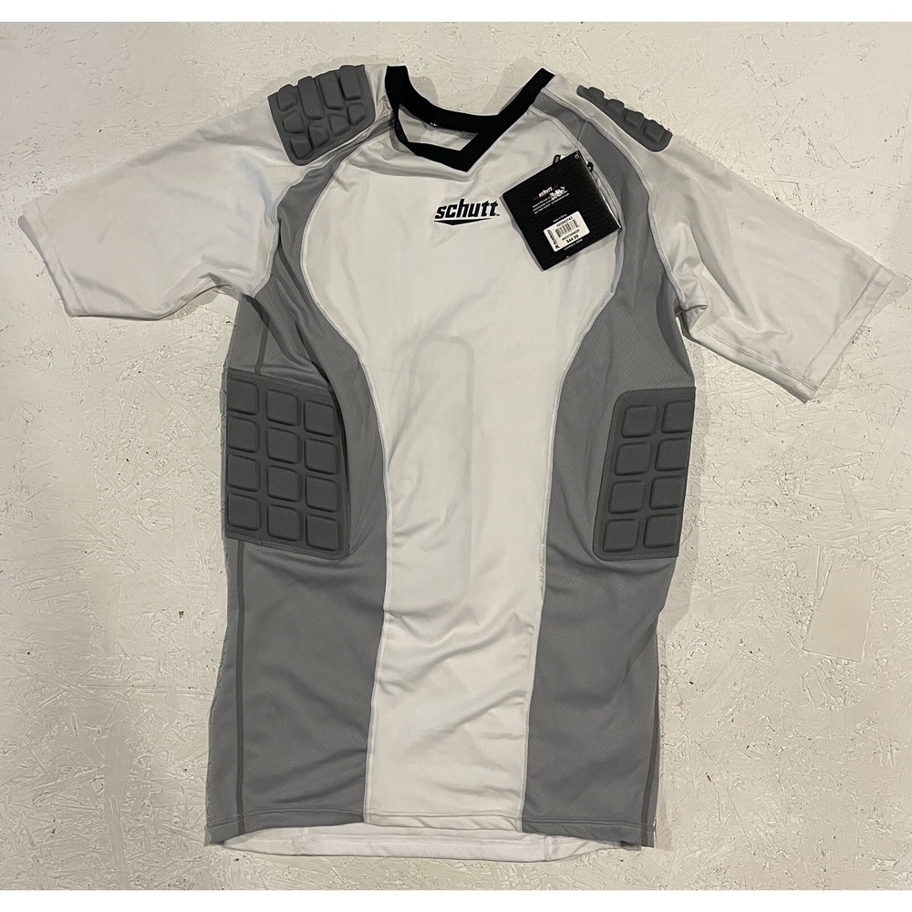 NWT Schutt ProTech Adult Varsity Shirt Football Protective‎ XL White Gray